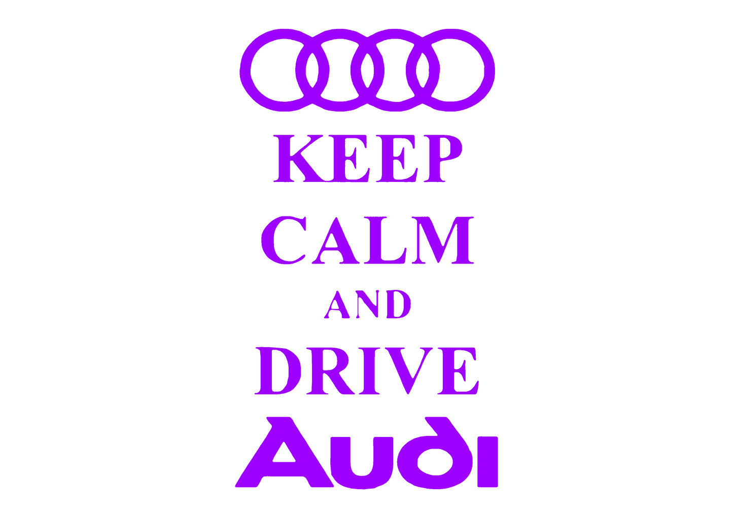 Sticker - KEEP CALM AND DRIVE AUDI