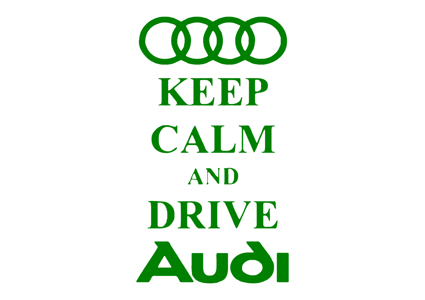 Sticker - KEEP CALM AND DRIVE AUDI