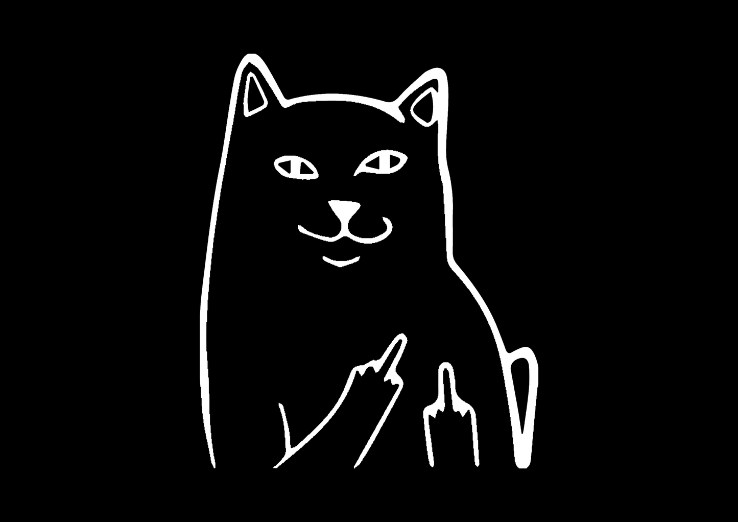 Sticker - CAT MIDDLE FINGER