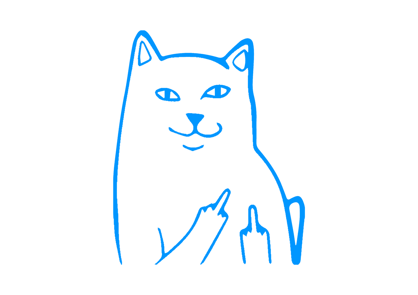 Sticker - CAT MIDDLE FINGER