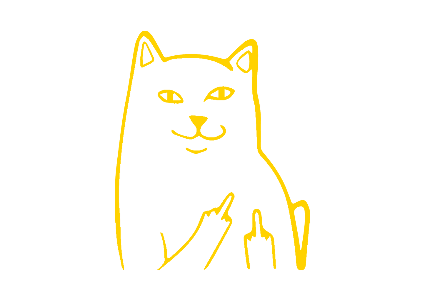 Sticker - CAT MIDDLE FINGER