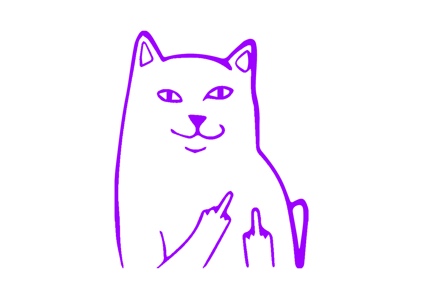 Sticker - CAT MIDDLE FINGER