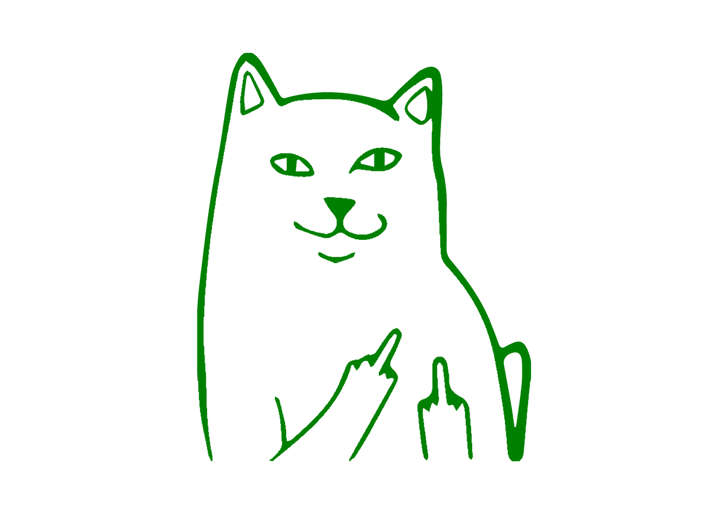 Sticker - CAT MIDDLE FINGER
