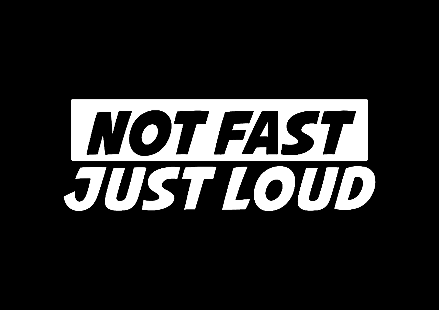 Sticker - NOT FAST JUST LOUD