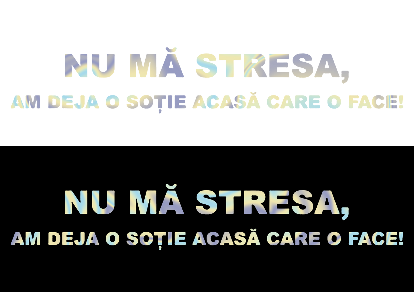 Sticker - NU MA STRESA