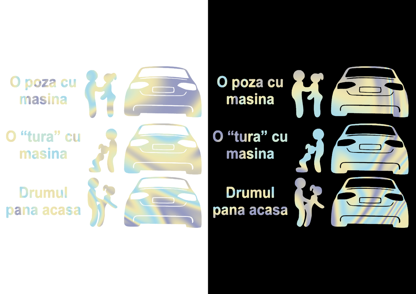 Sticker - O POZA & TURA CU MASINA