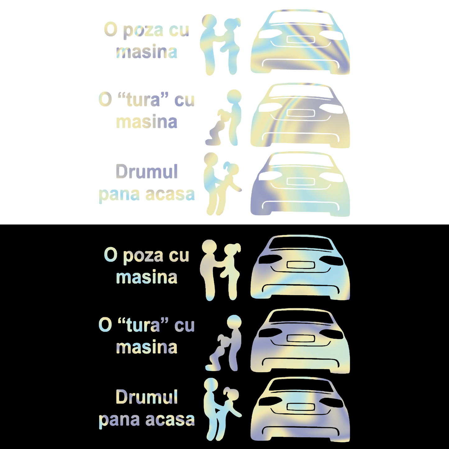 Sticker - O POZA & TURA CU MASINA