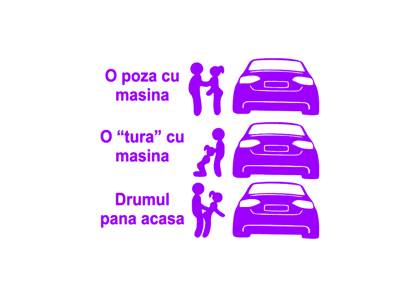 Sticker - O POZA & TURA CU MASINA
