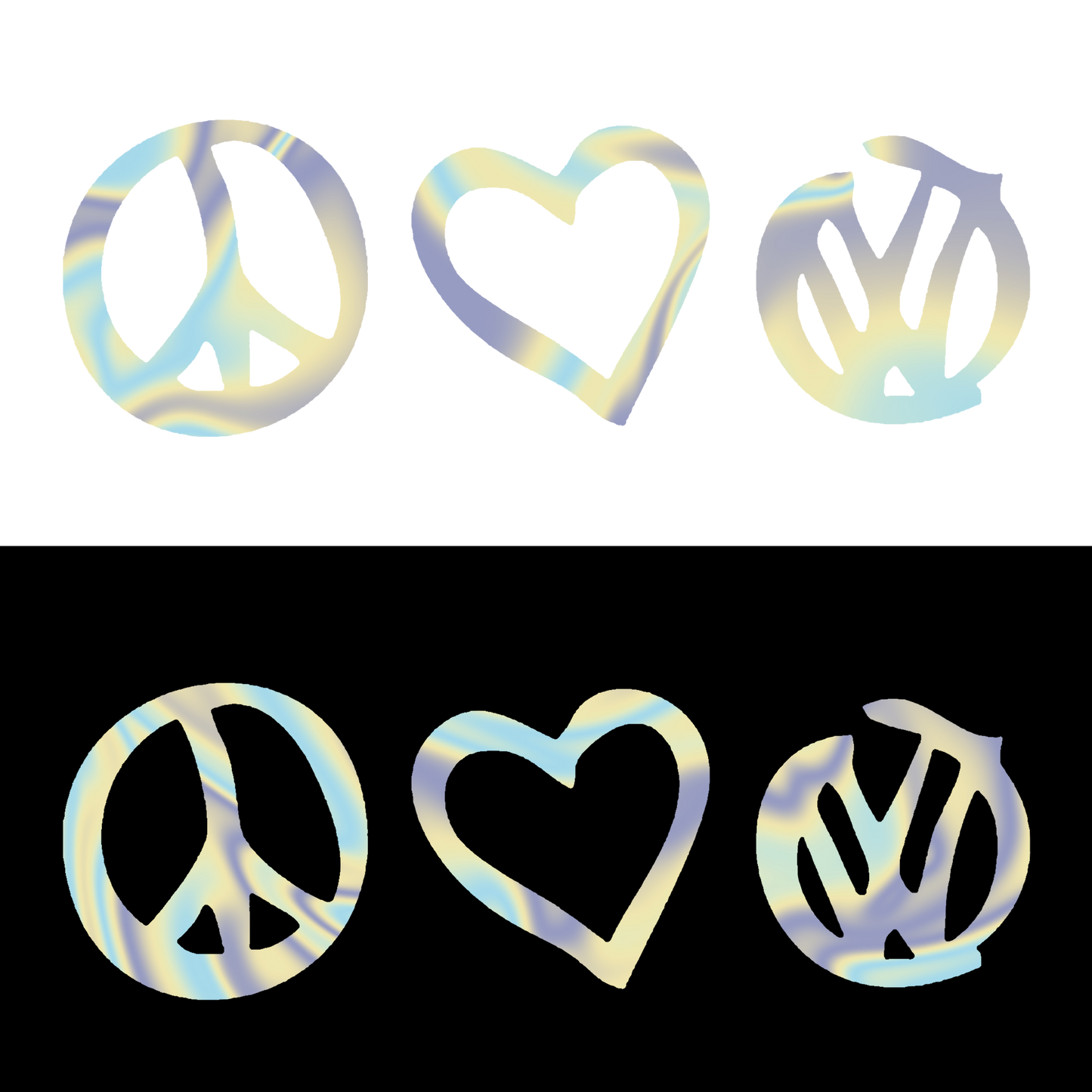 Sticker - PEACE LOVE VOLKSWAGEN
