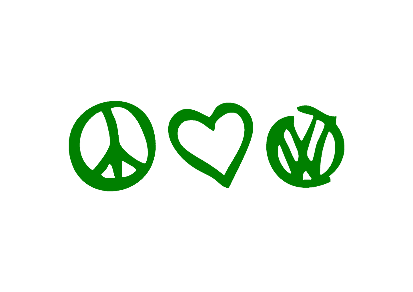 Sticker - PEACE LOVE VOLKSWAGEN