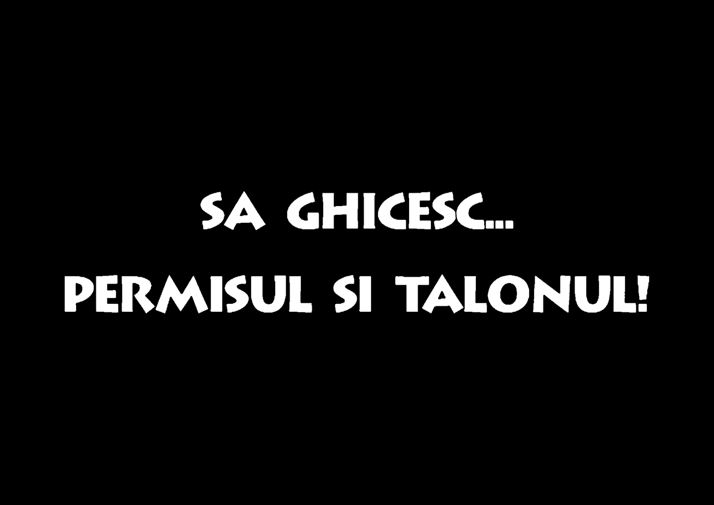 Sticker - PERMISUL SI TALONUL