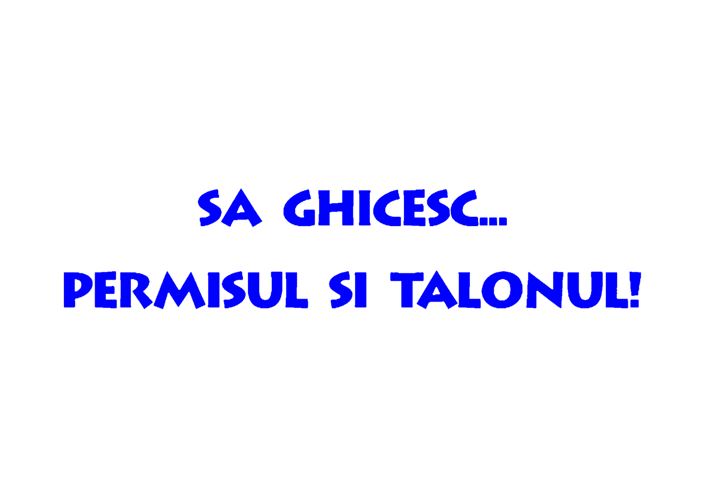 Sticker - PERMISUL SI TALONUL