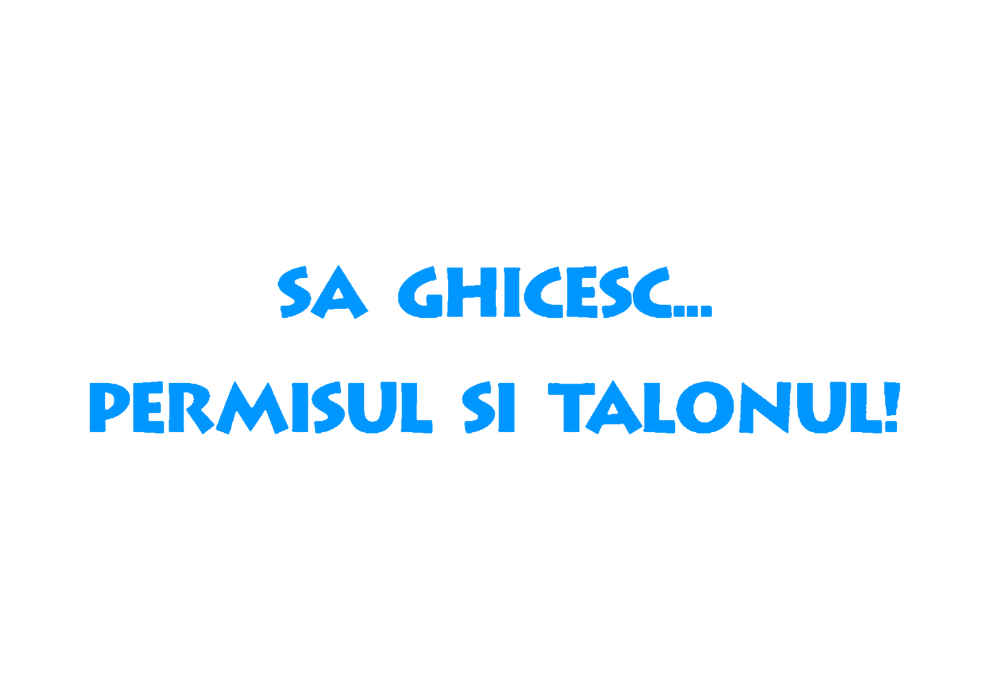 Sticker - PERMISUL SI TALONUL