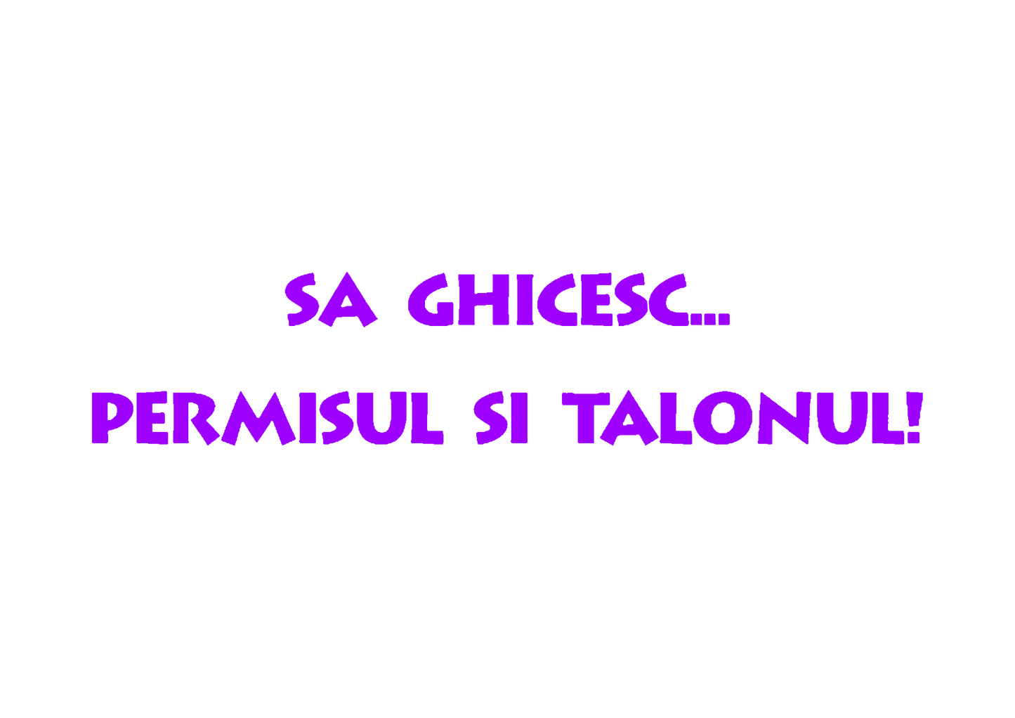 Sticker - PERMISUL SI TALONUL
