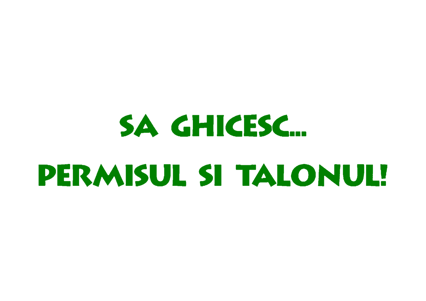 Sticker - PERMISUL SI TALONUL