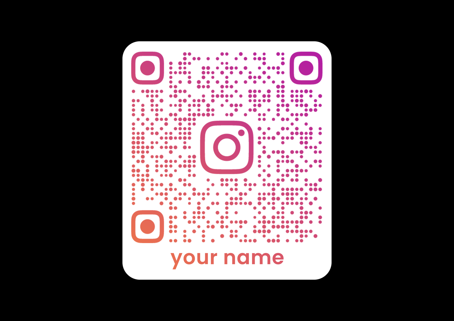 Sticker - INSTAGRAM QR CODE CARD