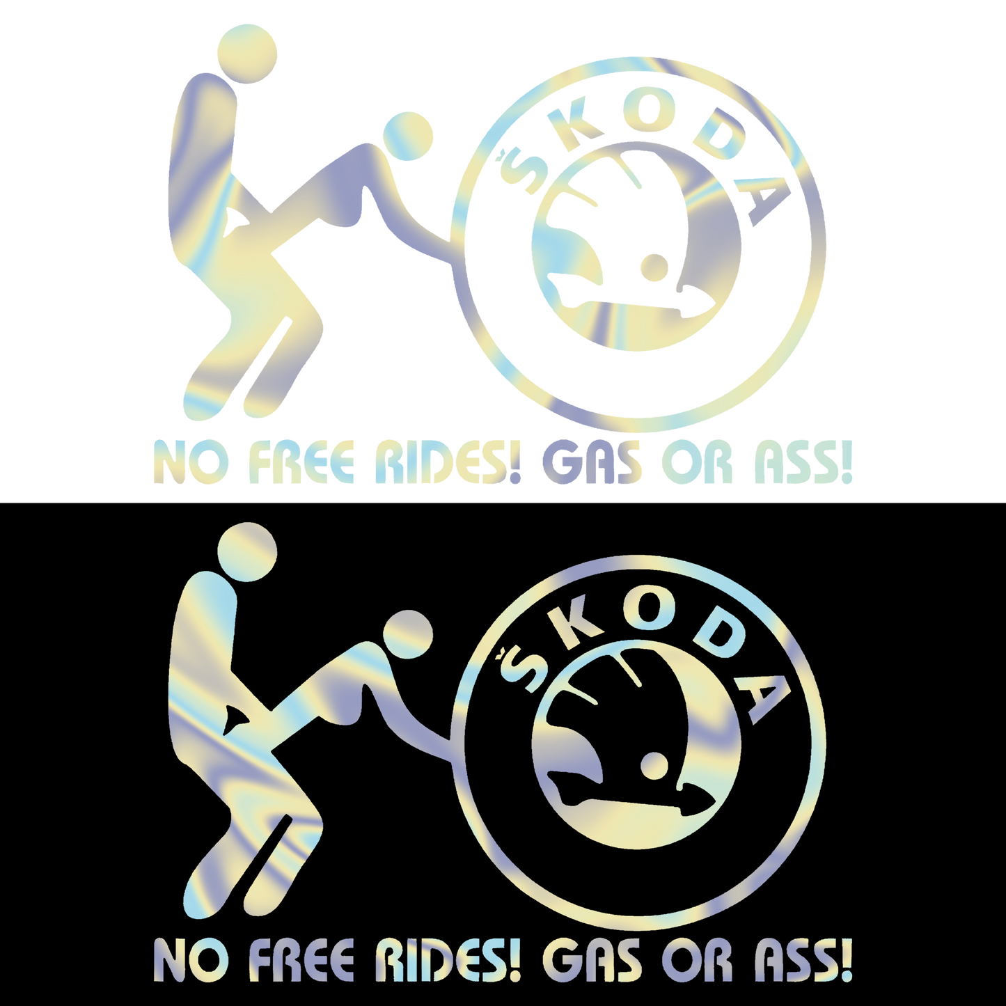 Sticker - SKODA NO FREE RIDES 2