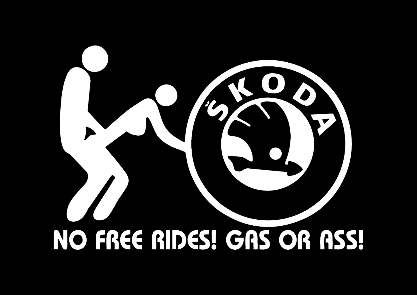 Sticker - SKODA NO FREE RIDES 2