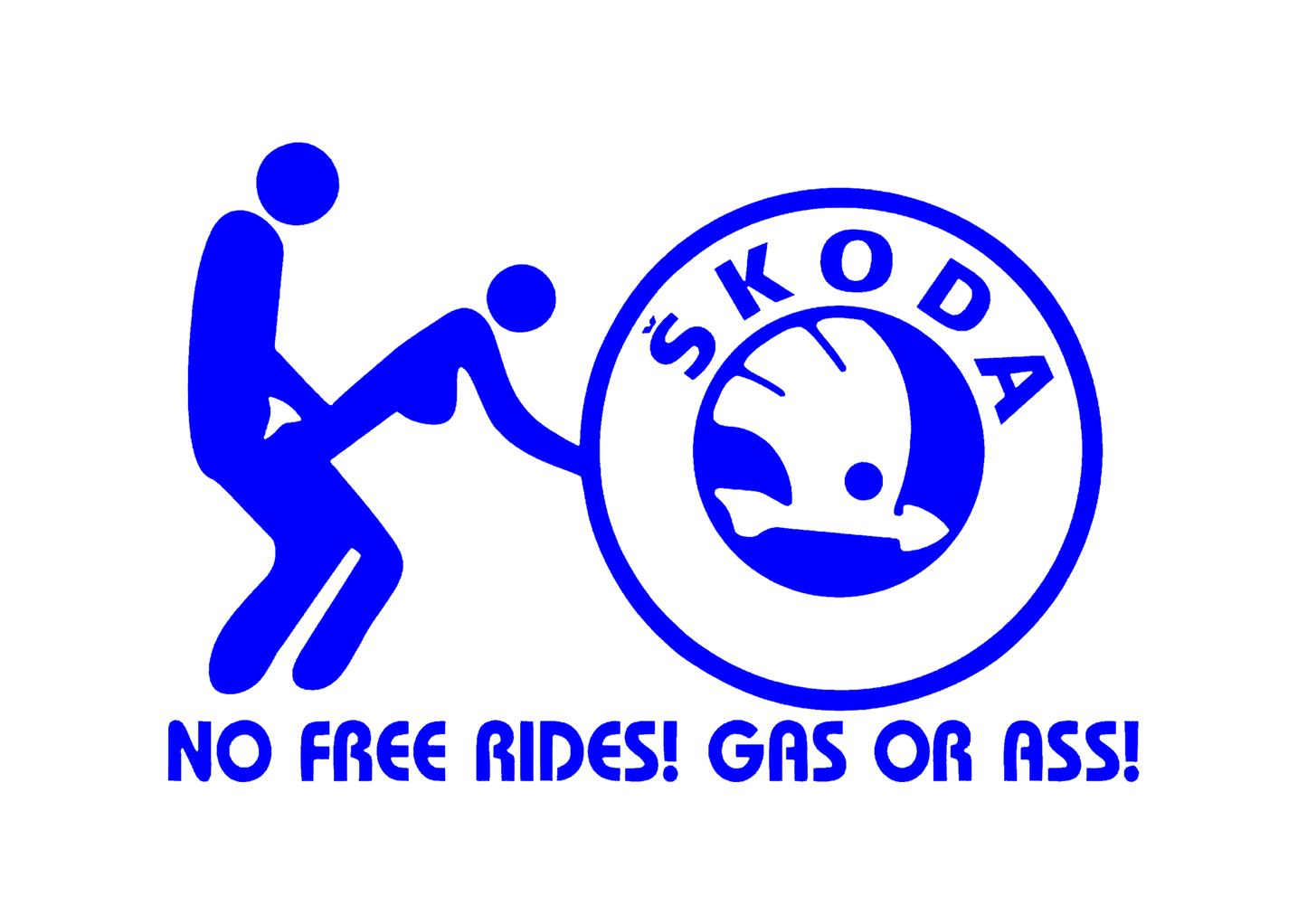 Sticker - SKODA NO FREE RIDES 2