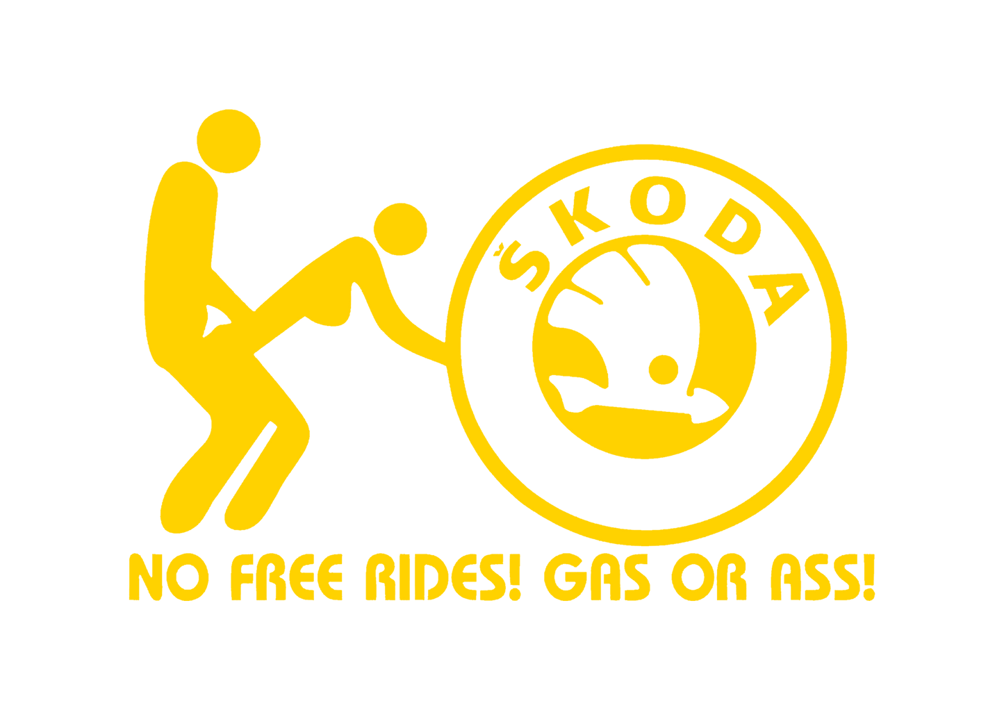 Sticker - SKODA NO FREE RIDES 2