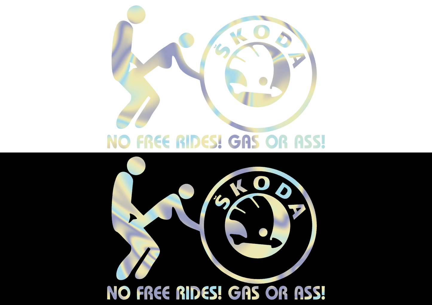 Sticker - SKODA NO FREE RIDES 2