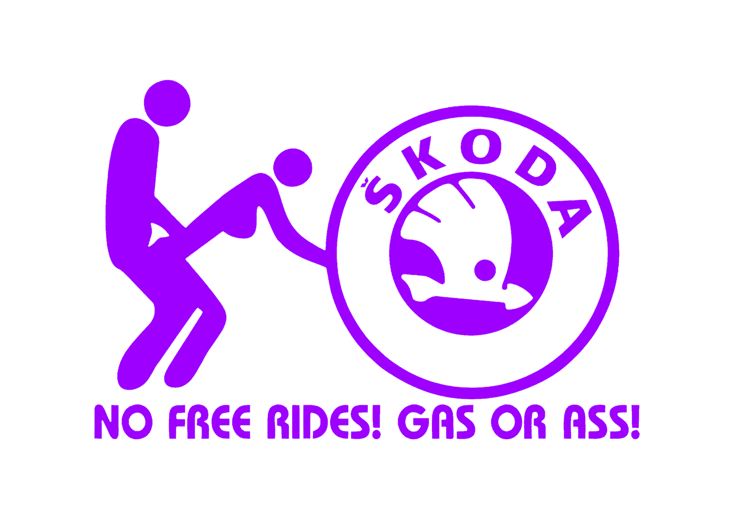 Sticker - SKODA NO FREE RIDES 2