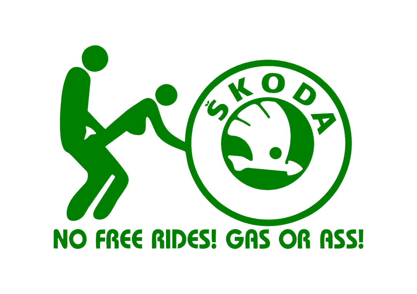 Sticker - SKODA NO FREE RIDES 2