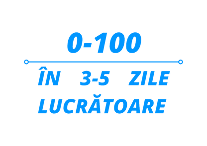 Sticker - 0-100 IN 3-5 ZILE LUCRATOARE
