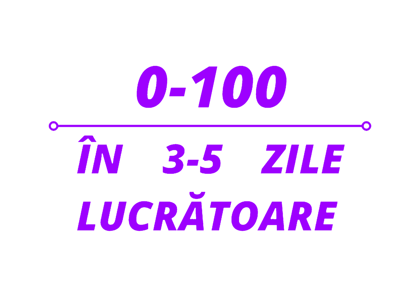 Sticker - 0-100 IN 3-5 ZILE LUCRATOARE