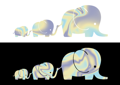 Sticker - 3 ELEFANTI