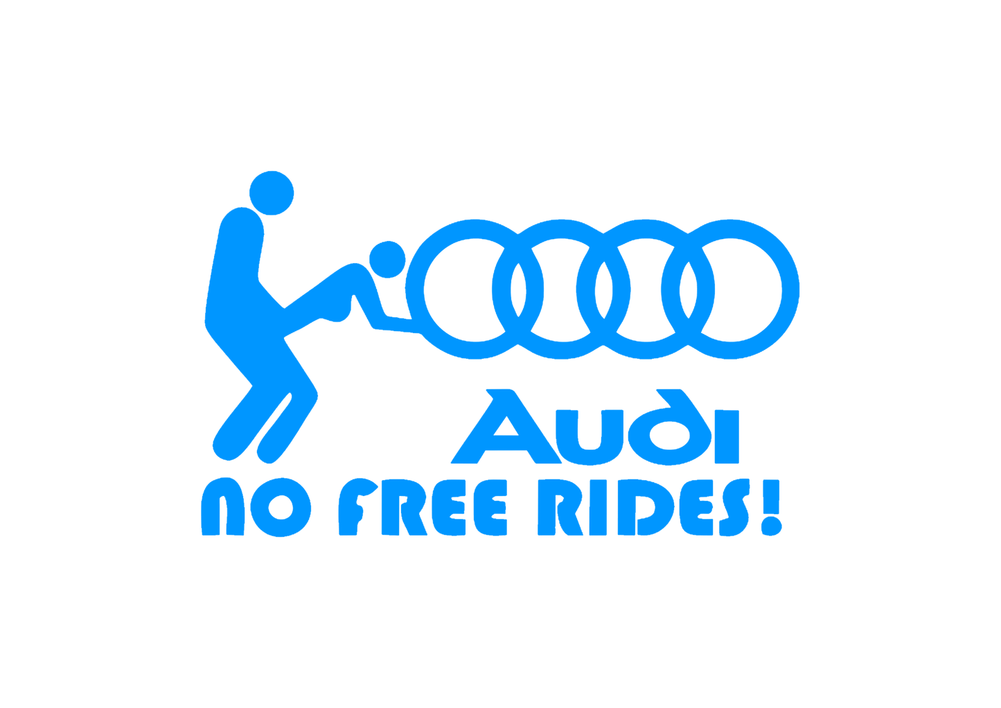 Sticker - AUDI NO FREE RIDES