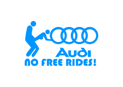 Sticker - AUDI NO FREE RIDES