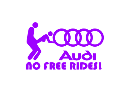 Sticker - AUDI NO FREE RIDES
