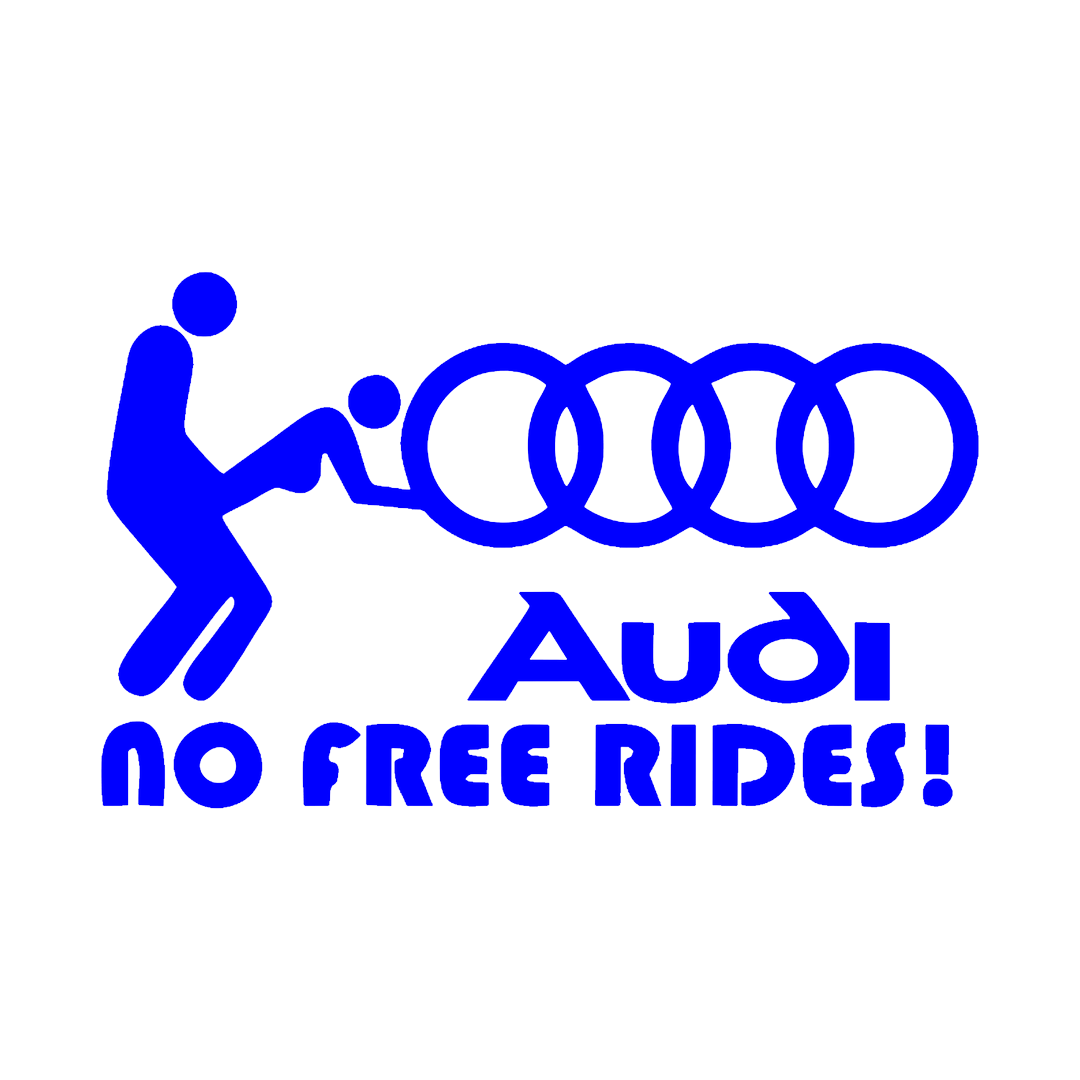 Sticker - AUDI NO FREE RIDES