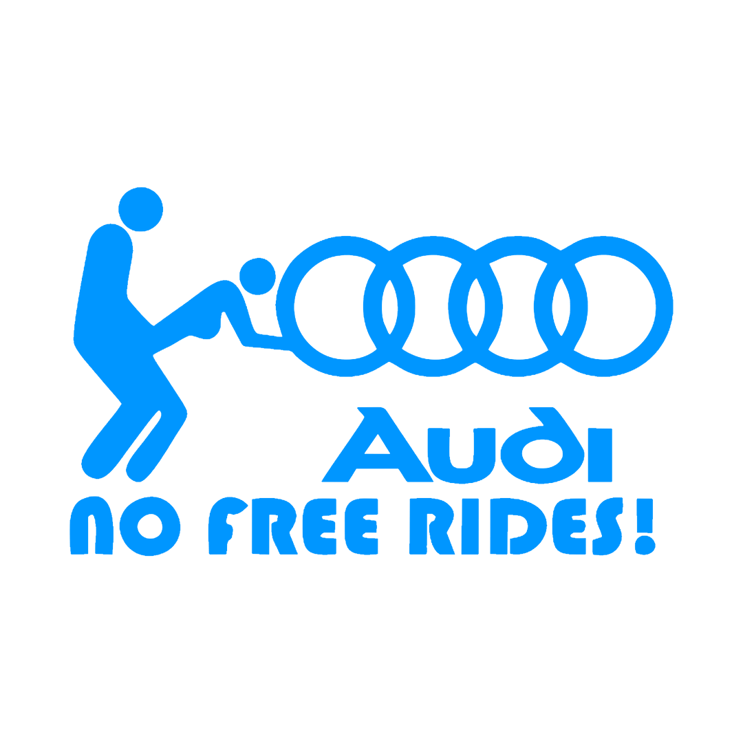 Sticker - AUDI NO FREE RIDES