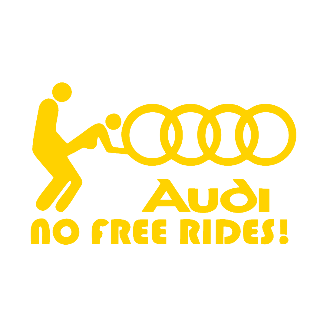 Sticker - AUDI NO FREE RIDES
