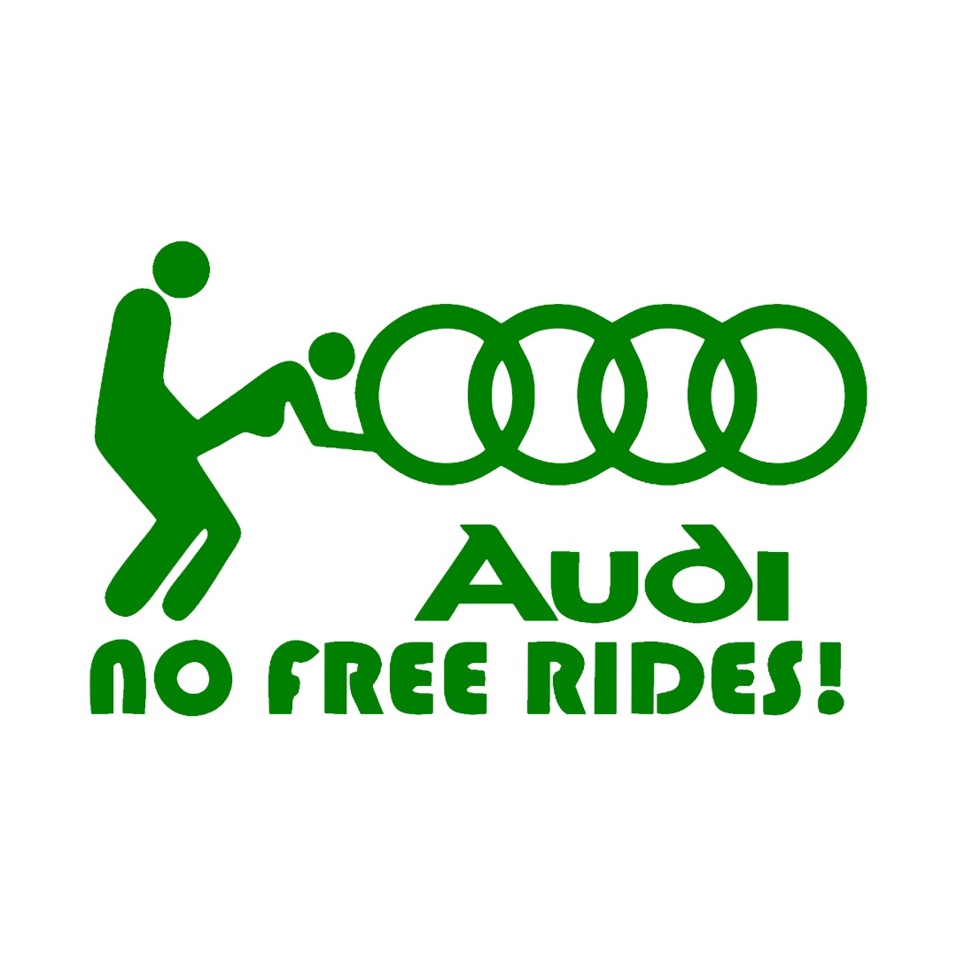 Sticker - AUDI NO FREE RIDES