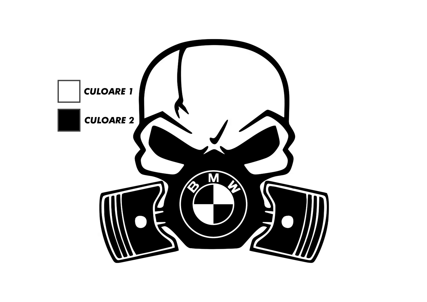 Sticker - BMW SKULL