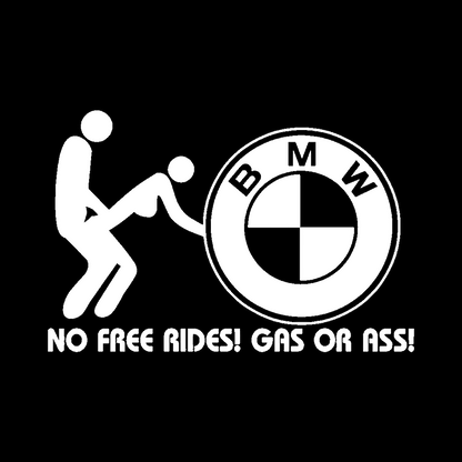 Sticker - BMW NO FREE RIDES