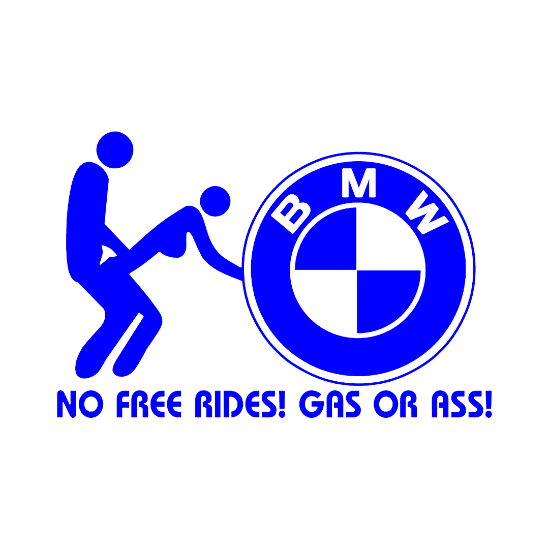 Sticker - BMW NO FREE RIDES