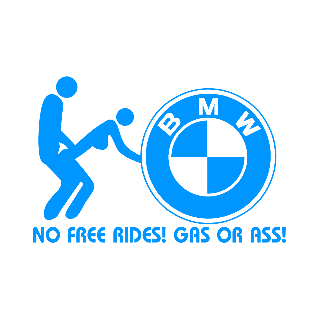 Sticker - BMW NO FREE RIDES