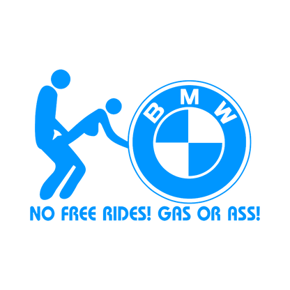 Sticker - BMW NO FREE RIDES