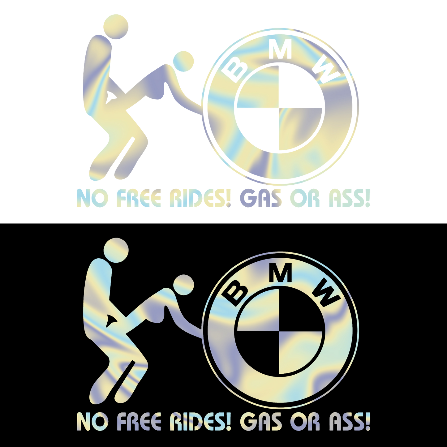 Sticker - BMW NO FREE RIDES