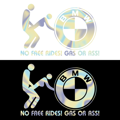 Sticker - BMW NO FREE RIDES