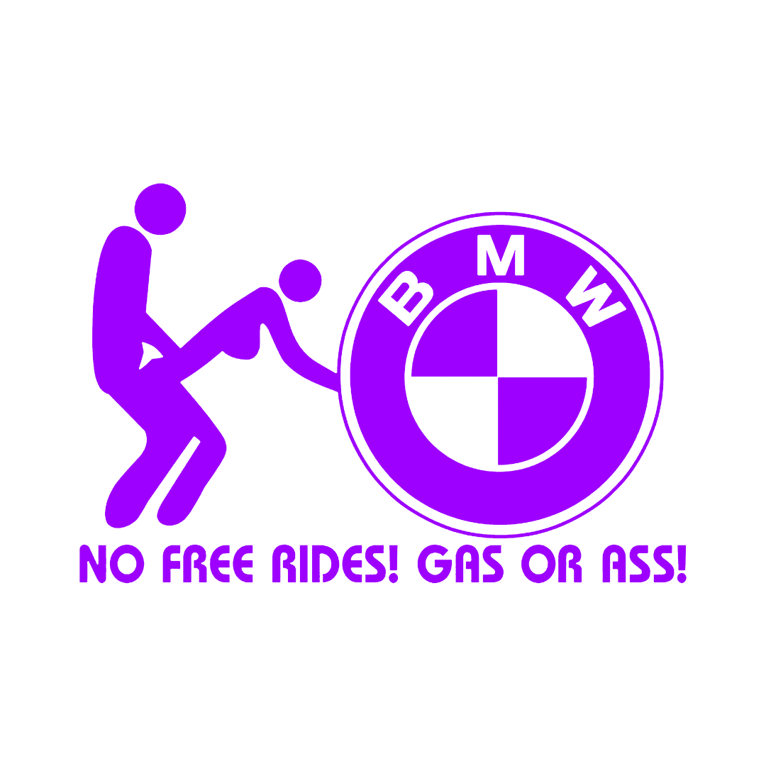 Sticker - BMW NO FREE RIDES