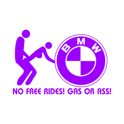 Sticker - BMW NO FREE RIDES