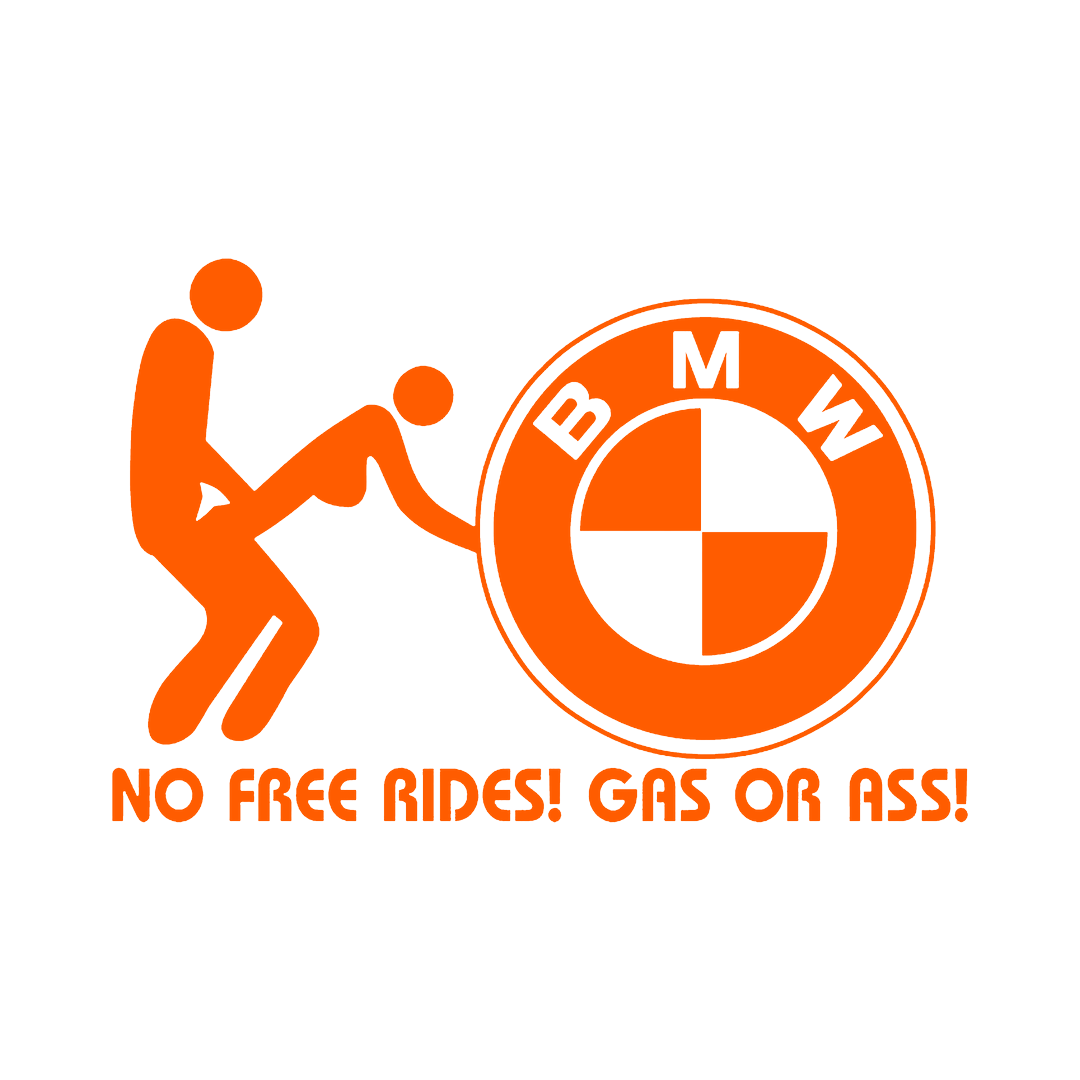 Sticker - BMW NO FREE RIDES
