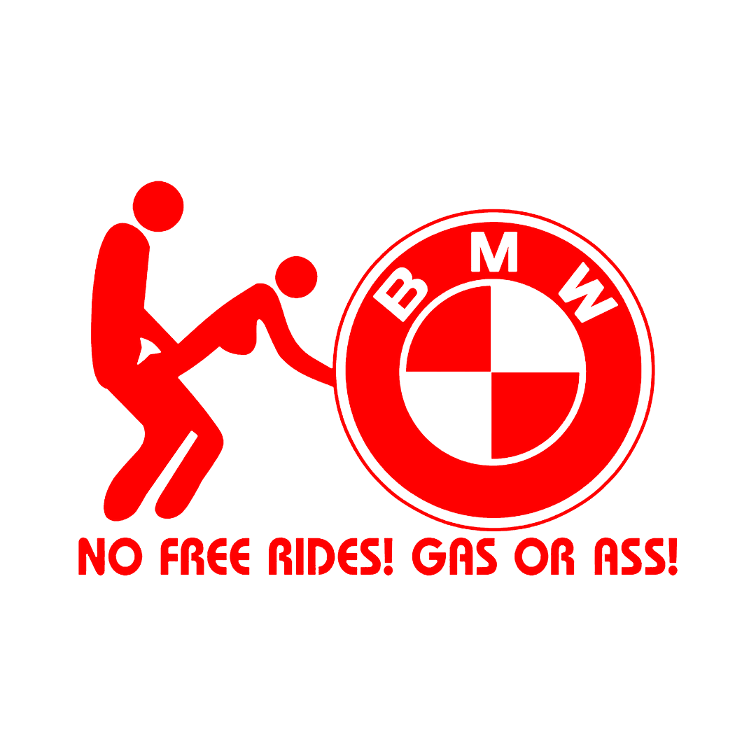 Sticker - BMW NO FREE RIDES