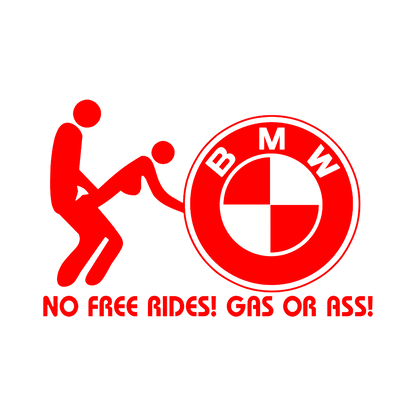 Sticker - BMW NO FREE RIDES