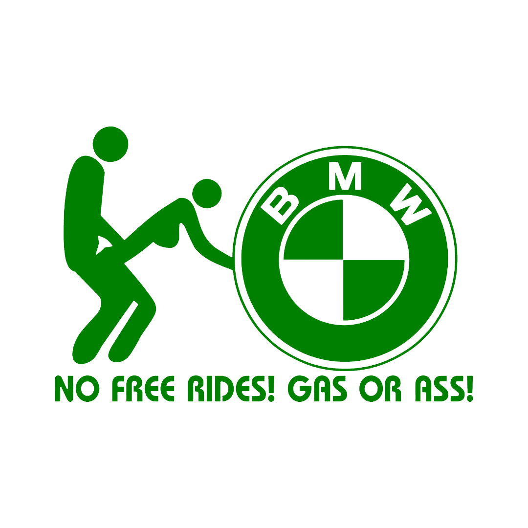 Sticker - BMW NO FREE RIDES